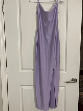 Women Lilac Slip Maxi Dress with Side Slit | Summer/party vibe